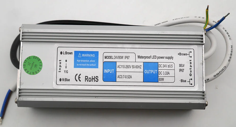 Водонепроницаемый IP67 светодиодный драйвер Ac dc 12 V/24 V 10 W 15 W 20 W 25 30 W 36 W 45 W 50 W 60 W 80 W 100 W 120 W 150 W Питание для светодиодный полосы света