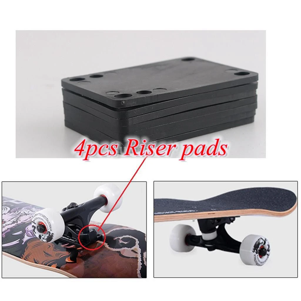 1.25'' Hardware Spacers ABEC7 Bearings Skateboard 1/4'' Riser Pad 1.25'' Hardware Spacers ABEC7 Bearings Skateboard 1/4'' Riser Pad