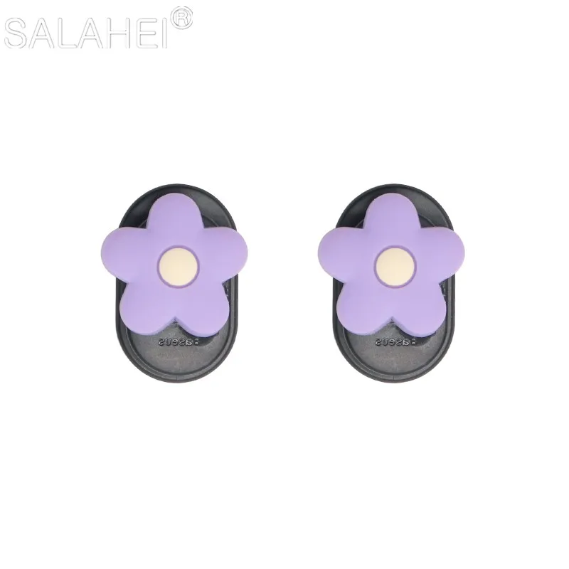 Storage Decoration Hook USB Cable Headphone Key 5 Color Cute Sunshine Little Flowers Car Universal 2PC Mini Hanger Adhesive Hook
