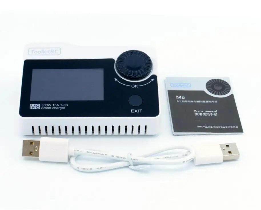 ToolkitRC M8S 400 Вт 18A цветной экран баланс зарядное устройство Dis зарядное устройство для 1-8S Lipo LiHV Life Lion NiMh батарея pb 20% OFF - Цвет: M8 White