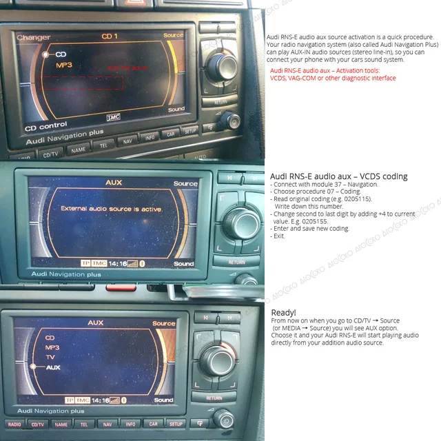 Adattatore Bluetooth 5.0 Per Audi RNS-E - Stream Musica Da Smartphone Con Aux - Foto 8