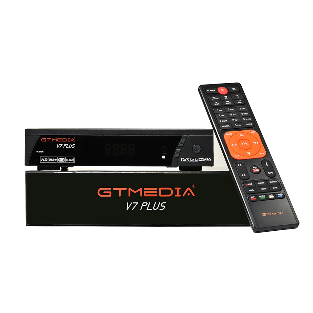 

GTmedia V7 PLUS TV Satellite Receiver TV Set Top Box DVB-T2/S2 Support Europe Russian Columbia CCCAM H.265 Newam Youtube DRE