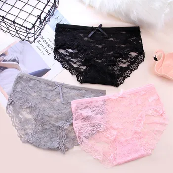 

Women's Jacquard Net Transparent Lace Underwear Mesh Yarn Underwear ropa interior femenina FJWL