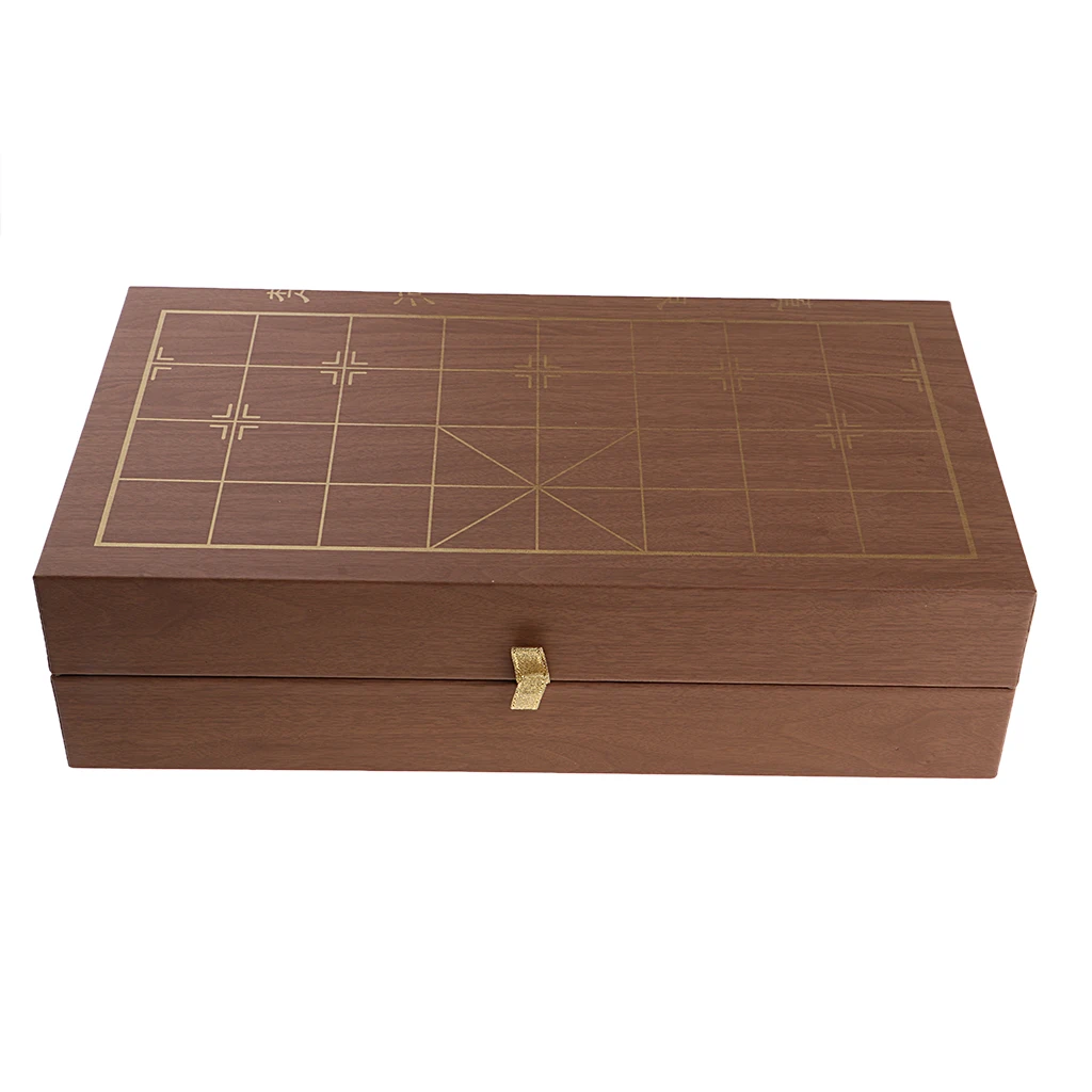 Wooden Chinese Chess Set Cartoon Chessman Folding Chess Board for Adults Toy Chess Games