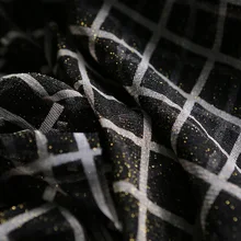 Ширина 160 см Черно-белая сетка кружева вышивка сверкающая Золотая пудра Ткань для шитья свадебное платье Домашний Декор ткань