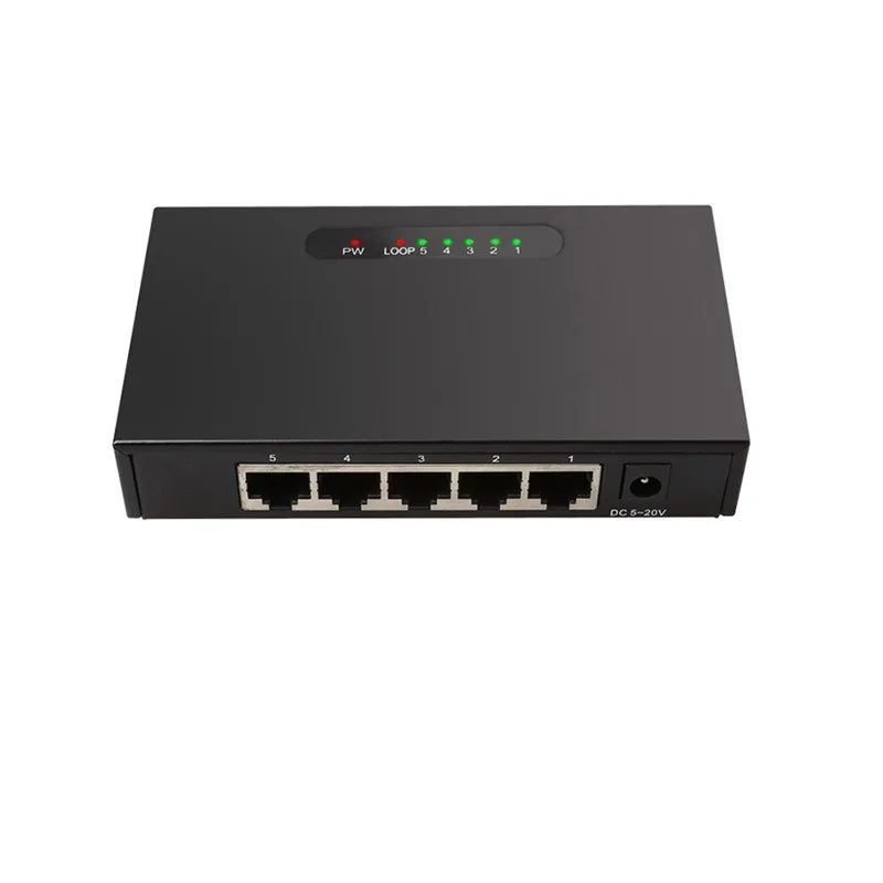 DIEWU DW-SW7530-T5 5 портов 10/100 Мбит/с Gigabit Switch HUB LAN Ethernet Настольный сетевой адаптер с