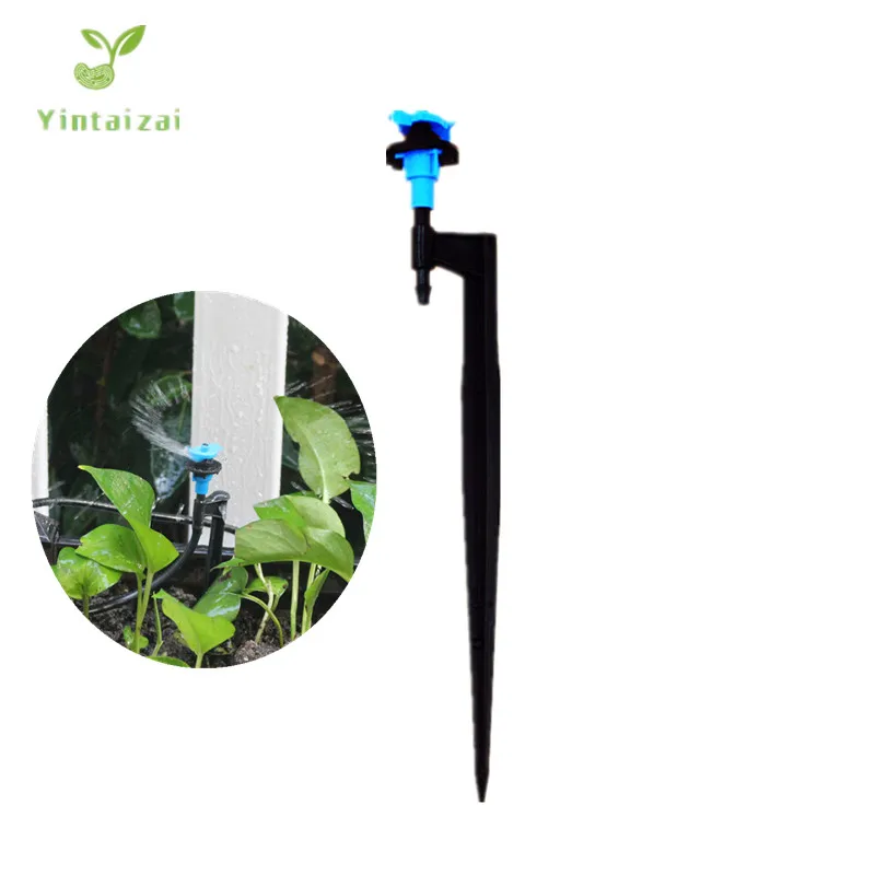 20PCS Rotary Sprinkler Dripper With 20cm Spike For Greenhouse Potted