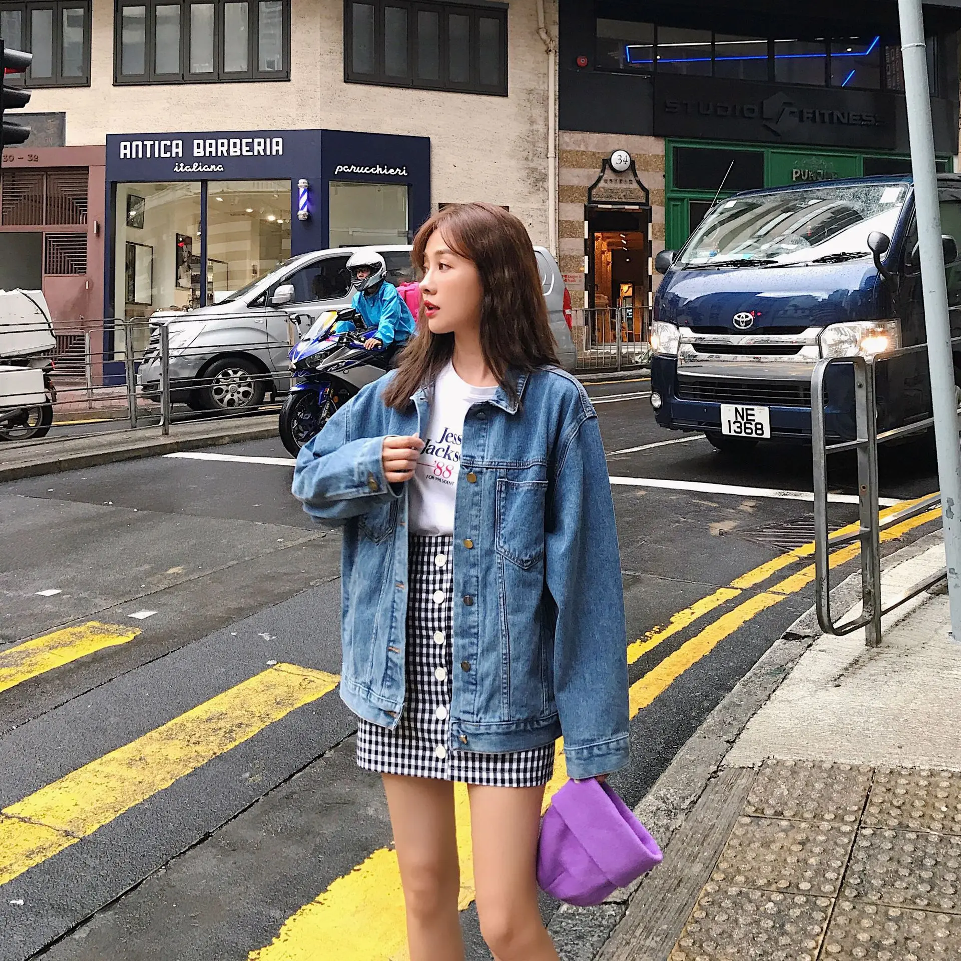 

[Unique] 2019 Korean-style Autumn New Style Retro Jeans Coat Female Short Coat Long Sleeve Slim Fit Denim Top Women's