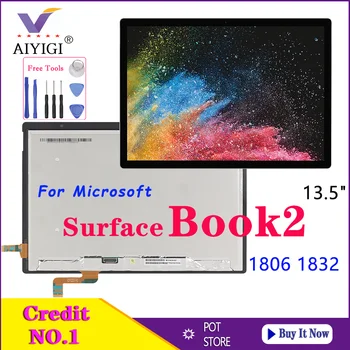 

Original LCD Screen Replacment 13.5" LCD Display Touch Screen Assembly For Microsoft Surface Book 2 2st Gen 1806 1832 Tested OK