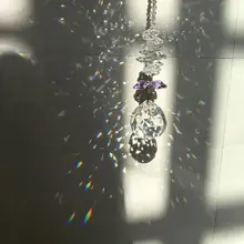 30 мм кристалл с восьмиугольным Бисером Окно Солнце Ловец коллекция бисера Suncatcher домашний декор Радуга производитель, прозрачный кристалл призмы