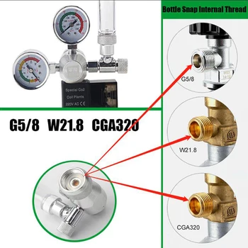

Aquarium with various threaded interfaces. Pressure relief accessories