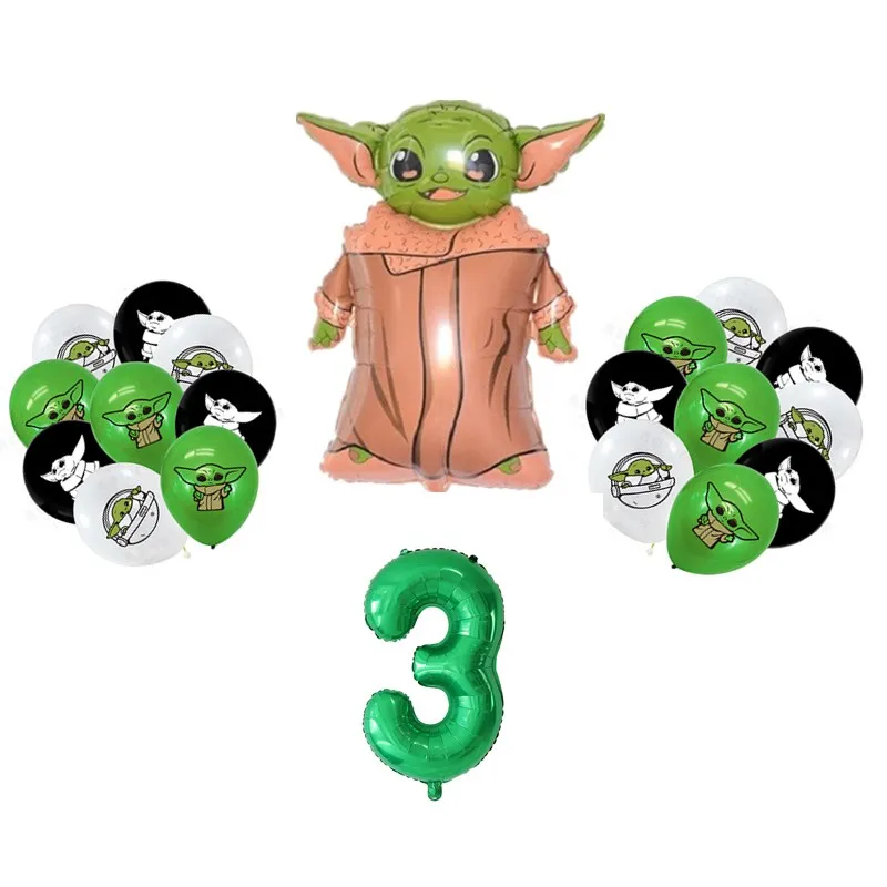 Yoda Theme Party Balloons Set Cartoon Anime Baby Printed Ballon BB8 R2D2 Figure Foil Globos Kids Birthday Supplies | Дом и сад