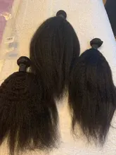 Kinky Straight Hair Closure Weave Bundles Yaki Dolago-Extensions Coarse 100%Human-Hair