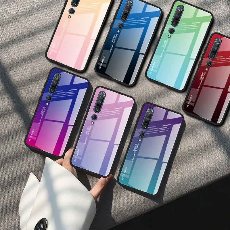 Для Xiaomi Mi 10 5G 9 T SE Pro A3 Lite Poco X3 чехол Крышка из закаленного стекла для Mi10 ультра t