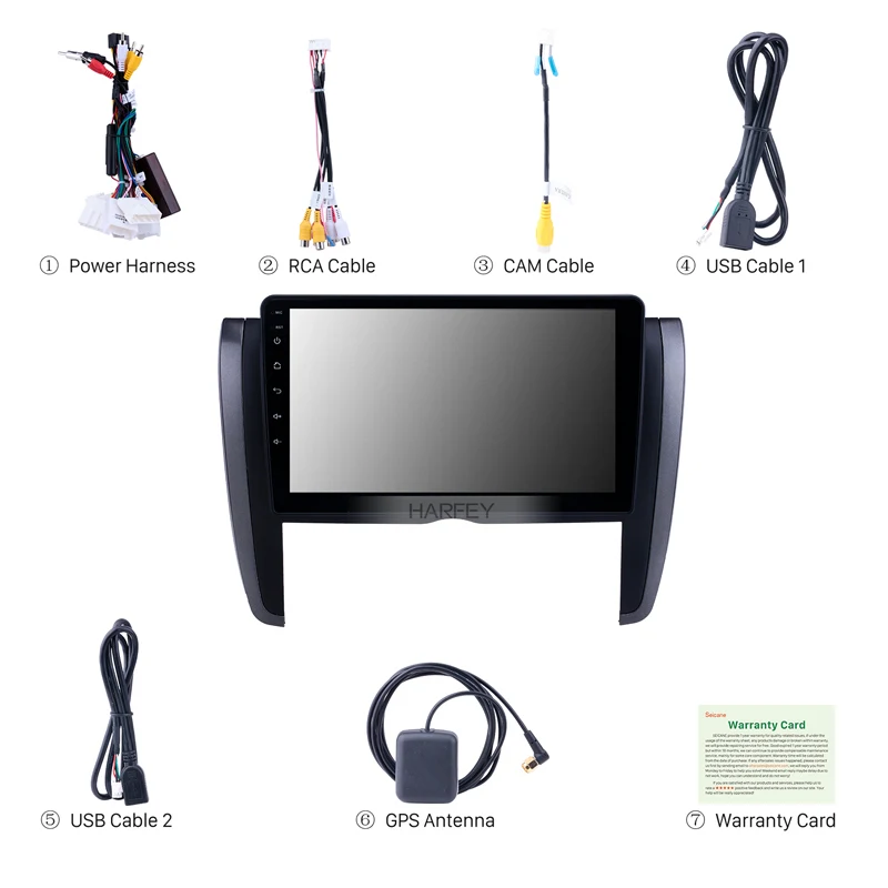 Excellent Harfey 9 inch GPS Car Radio for Toyota Allion 2007 2008 -2015 Android 8.1 HD Touchscreen Bluetooth USB AUX support Carplay DVR 3