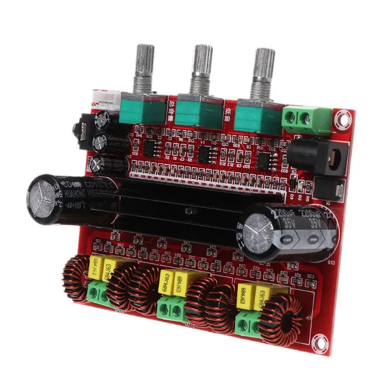 2x50 Вт+ 100 Вт AC/DC 12 V-24 V TDA3116 2,1 высокое Мощность цифровой аудио Плата усилителя сабвуфера Динамик усилитель D08A
