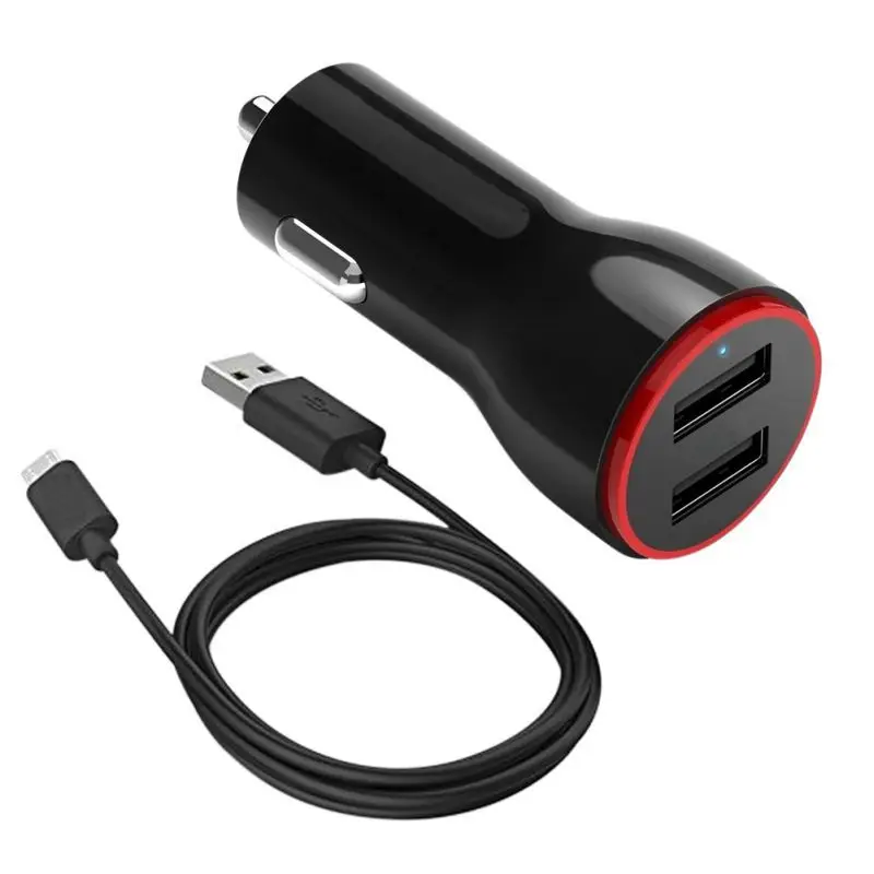 Быстрая зарядка автомобиля 1 шт. двойной USB автомобильный адаптер прикуриватель USB зарядное устройство 2 порта светодиодный дисплей 12-24 В