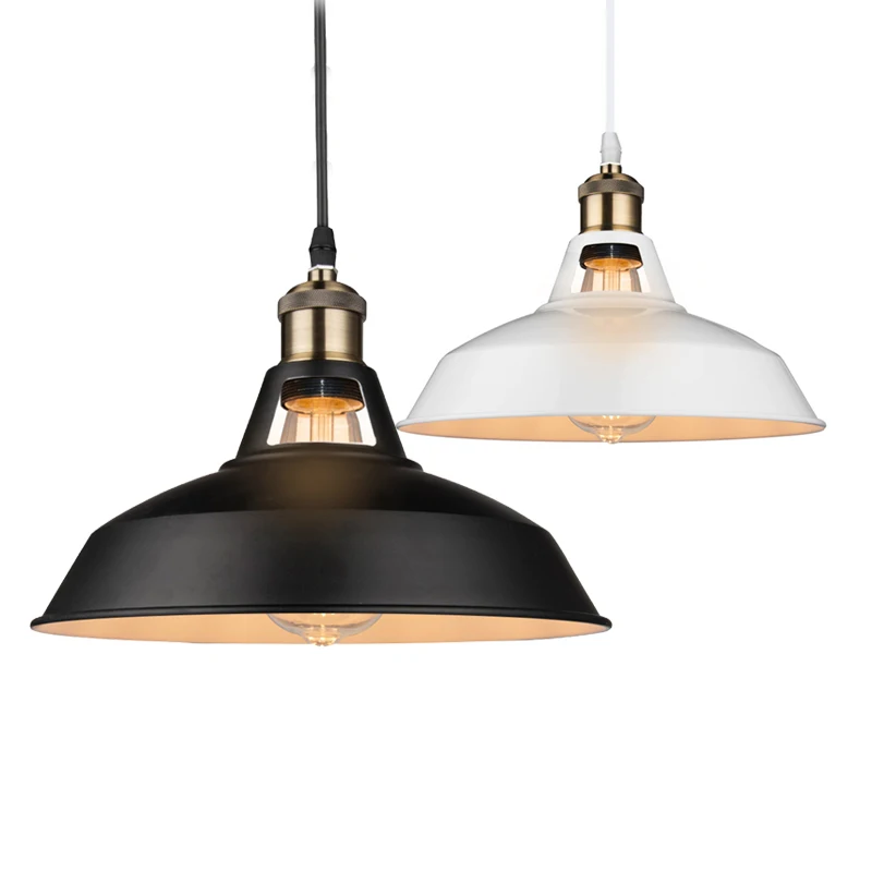 Промышленный подвесной светильник в стиле ретро для ресторана, кухни, дома, декоративные лампы, винтажный подвесной светильник, абажур для столовой