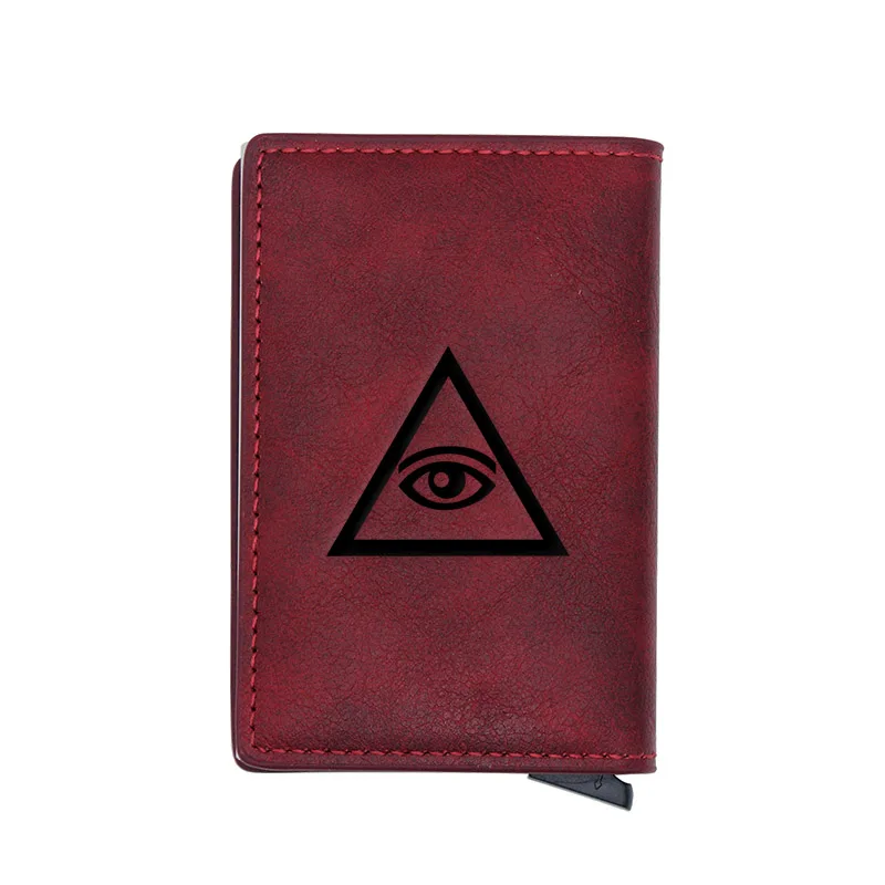 

Classic Vintage All-seeing Eye Design Card Holder Wallets Men Women Rfid Leather Short Purse Slim Mini Wallet Money Bag Gifts