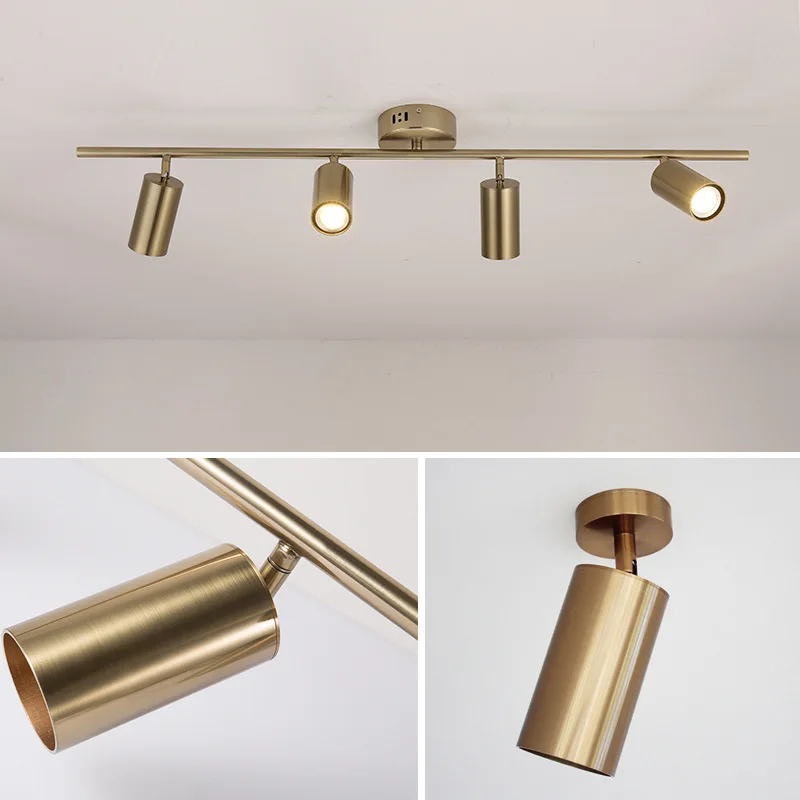 

Northern European-Style Cob Surface Mounted Spotlights Living Room Ceiling Bar Counter Restaurant Retro Style Ceiling LED Gold T