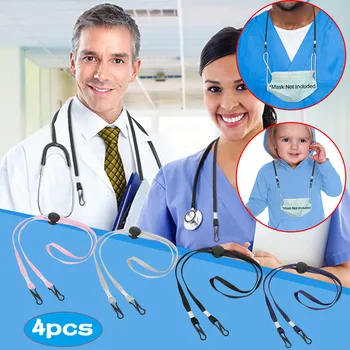 

Face Mask Unisex Handy&Convenient Eyeglass Rope Safety Mask Rest&Ear Holder Rope Adjustable Buckle Stretchy Mask Band Tape