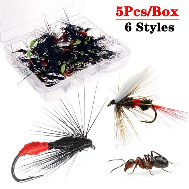 5pcs/Box Insects Flies Fly Fishing Lures Dragonfly Topwater Bait Dry Flies  Trout Artificial Crank Hook Insects Lure - AliExpress