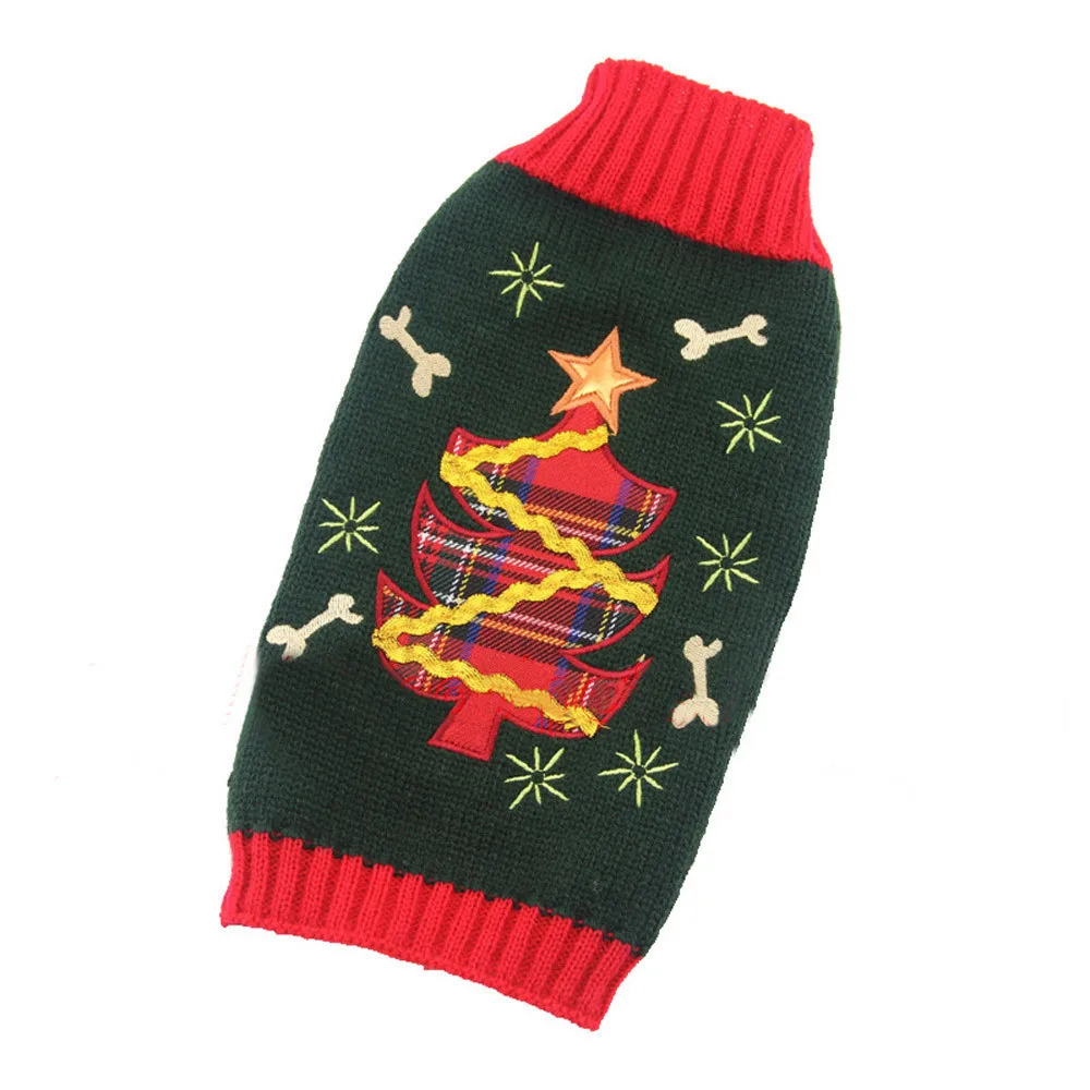 XS/S/M/L/XL Акрил Кошка Собака Honden Kledij Одежда для животных Рождество Универсальный дерево зимний свитер костюм пальто без рукавов#0807