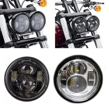 

Pair Led Motorcycle Headlight 40W 5" For Harley Dyna Glide Fat Bob Led Head Lamp Headlight For Harley Dyna Fat Bob FXDF