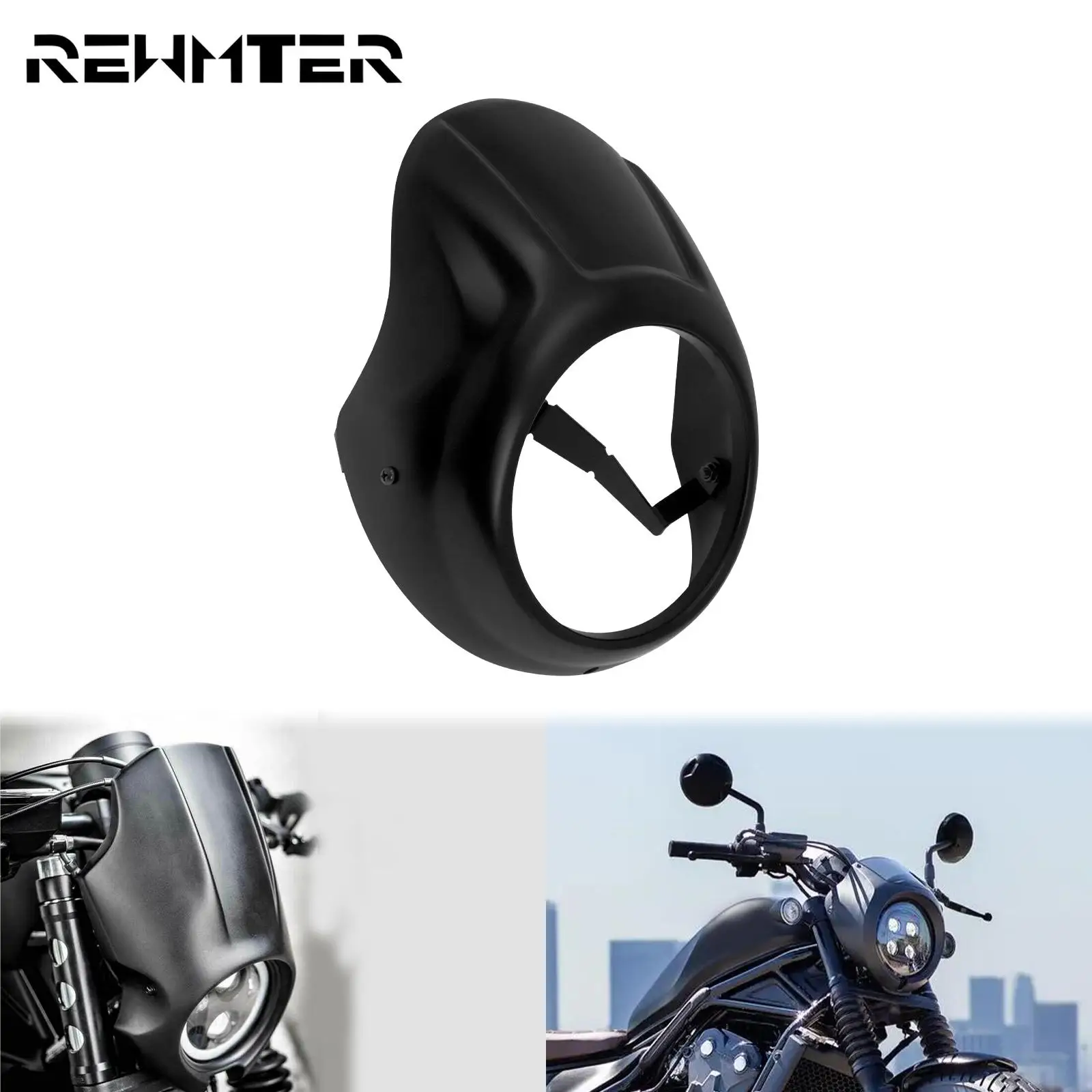 

Обтекатель для мотоциклетной фары, маска для передней фары, яркий черный пластик для модели Honda Rebel CMX 300 500 2017-2019