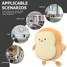 

1pc Adorable Toast Shape Pillow Comfortable Throw Pillow for Indoor Use