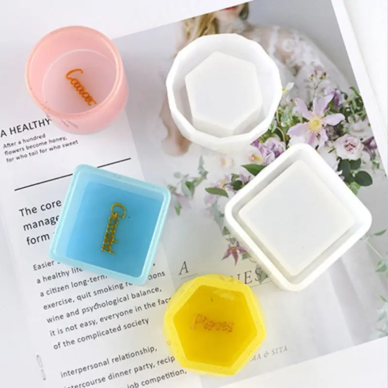 

3Pcs Crystal Epoxy Resin Mold Flowerpot Casting Silicone Mould Craft Making Tool R9JE
