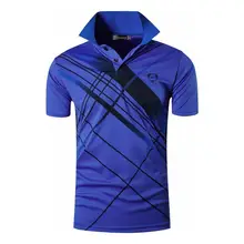 Jeansian Мужская Спортивная футболка поло рубашки поло полорубашки для гольфа, тенниса, бадминтона сухой посадки с коротким рукавом LSL226 синий