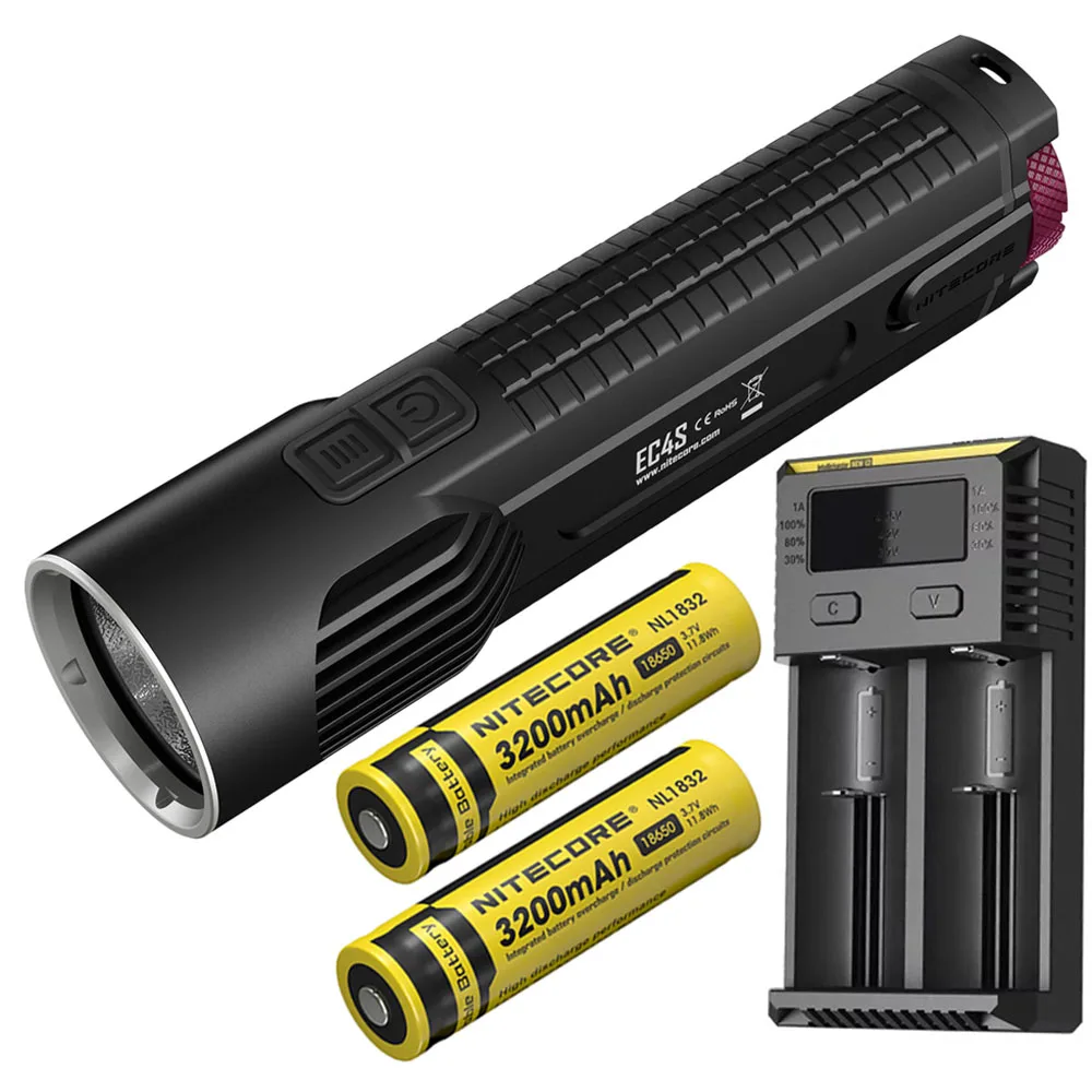 EC4S NL1832 I2 NITECORE EC4S фонарик CREE XHP50 светодиодный портативный фонарик Макс 2150 люмен расстояние луча 280 м Открытый тактический фонарь - Испускаемый цвет: EC4S NL1832 I2