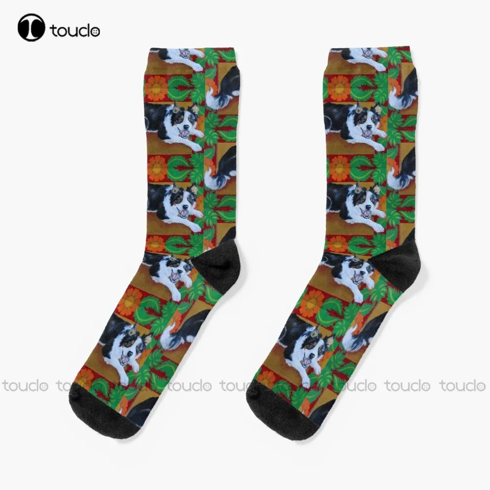 

Border Collie Ready To Work! Socks Unisex Adult Teen Youth Socks Personalized Custom 360° Digital Print Hd High Quality