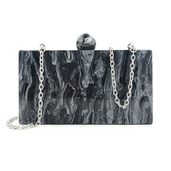 

2020 new ink acrylic dinner bag party clutch bag cheongsam bag shoulder banquet female bag one generation