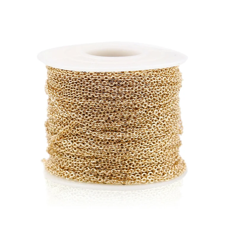 Elegant Stainless Steel Cable Chain for DIY Jewelry Making, Silver & Rose Gold, Various Thickness Options