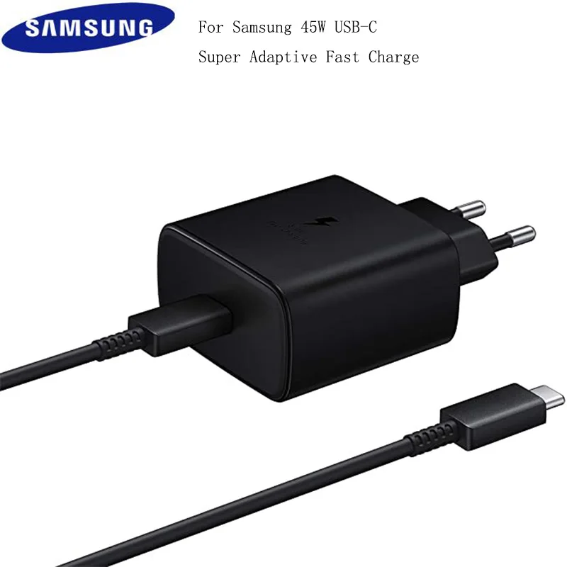 Оригинальный Samsung Note 10 + зарядное устройство 45 Вт ЕС супер быстрая зарядка адаптер