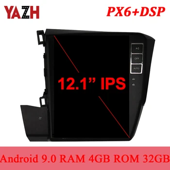 

YAZH 12.1" IPS Auto Radio For Honda Civic 2012 2013 2014 2015 With Android 9.0 Multimedia GPS Navigation DSP Carplay HDMI output
