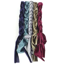 Для женщин и девочек, плетеные вязаные волосы, модная повязка на голову, эластичная повязка на голову, ручная работа, тюрбан, замша