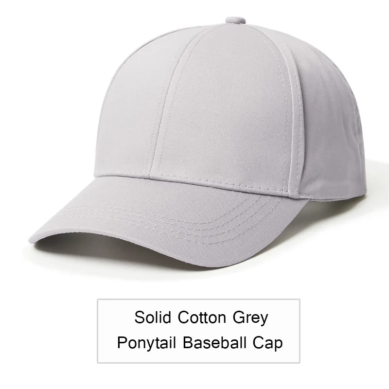 Solid Cotton Grey Кепки s черного цвета для девочек, блестящая бейсболки женские Регулируемый головной убор Повседневное Хлопок Snapback летние сетчатые шляпы Новинка; Лидер продаж - Цвет: Solid Cotton Grey