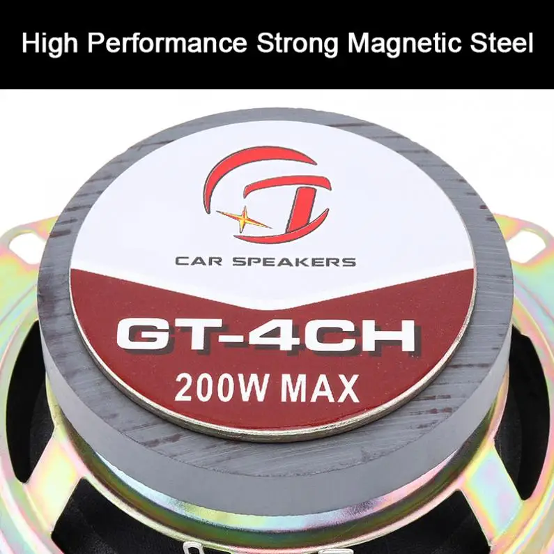 1 Piece / 2 Pieces 12V 4 Inch 200W Car Coaxial Speaker Vehicle Door Auto Audio Music Stereo Full Range Frequency Hifi Speakers