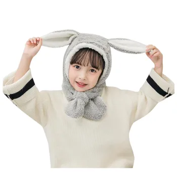 

hat baby Adjustable Kid Baby Girl Thick Scarf Earflaps Beanie Protect Face Neck Caps Hats newborn photography props W1107