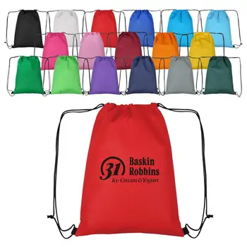 

123399 100pcs PCS Zackpack Nylon Drawstring Custom Logo printed Personalized Training Backpack Girl Bag School Sports Waterproof