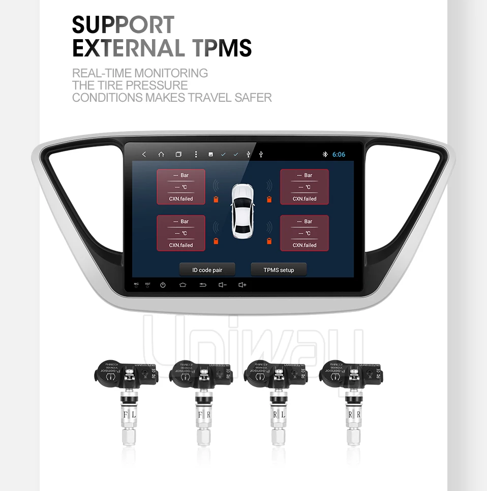 Uniway A17YN9071 android 9,0 автомобильный dvd для нового hyundai verna solaris accent автомобильный Радио мультимедийный плеер gps стерео