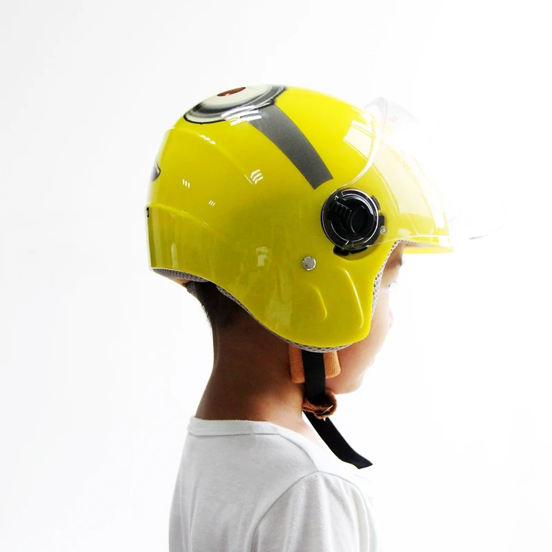 Kids Motorcycle Helmet Cute Open Face Scooter Helmet for Children Flip Up Visor Capacete Half Face Enfant Electric Bike Cascos