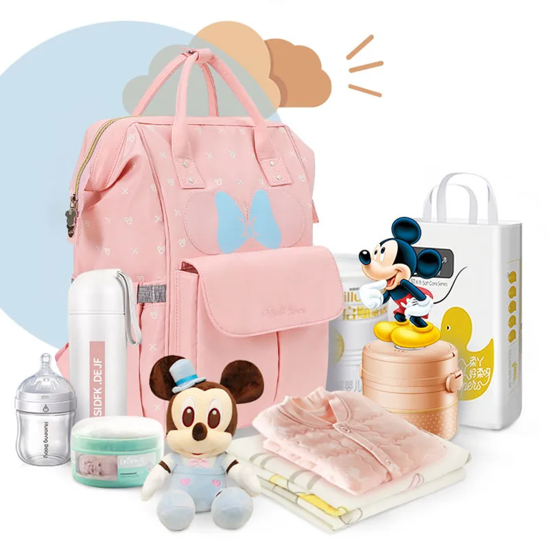 Сумка для подгузников disney, рюкзак для мамы, USB бутылочка с подогревом, Детская сумка для мамы, сумка для подгузников для мамы, влажная сумка, сумка для коляски для мамы
