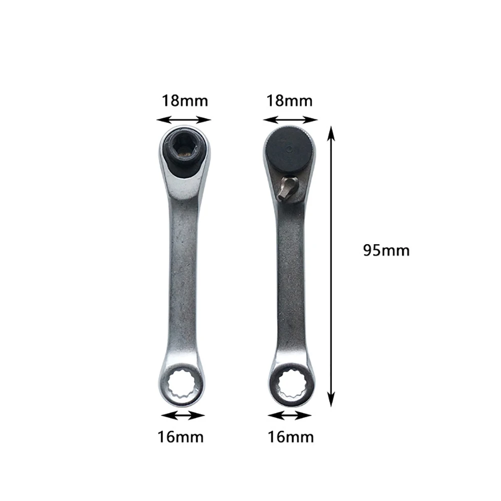 1PCS hollow tail 1/4 дюйма биты ключ с храповым механизмом драйвер ручной инструмент легко Применение с квадратным носком Портативный прочные серебряные для бытовой техники установки - Габаритные размеры: 1PCS hollow tail