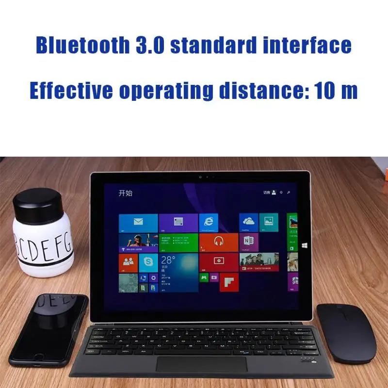 

Ultrathin Bluetooth 3.0 Keyboard Wireless Tablet Keypad for Surface Pro 6/5/4/3 Strong Magnetic Adsorption Comfortable Feel