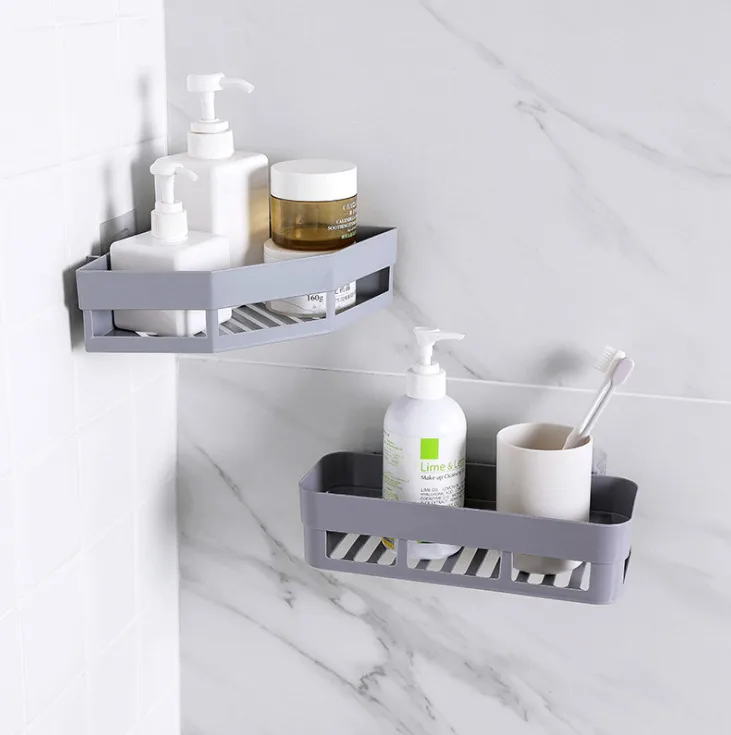 Bathroom Triangular Shower Shelf Corner Bath Storage Soap Holder Organizer Racks 