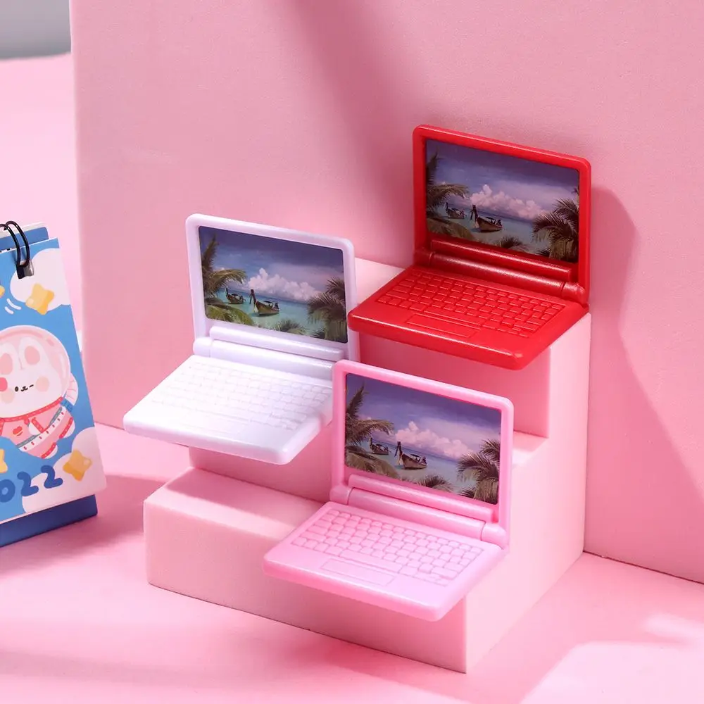 1 Pc Doll Mini Laptop folded Notebook Doll office toy Fashion Imitation Mini computer Collapsible Doll Accessories